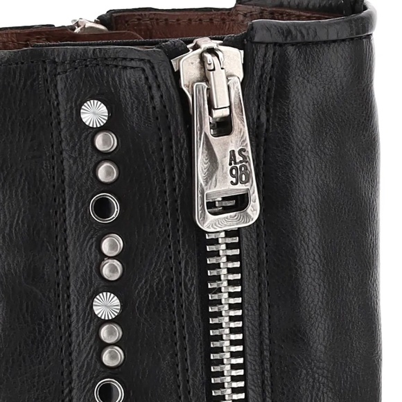 A.S.98 Italian Leather Booties black/Nero size 37 NIB - Picture 2 of 10